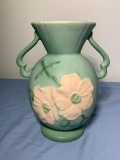 Vintage Weller Wild Rose Double Handled Vase
