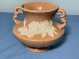 Vintage Weller Pottery Cameo Rose Double Handled Vase