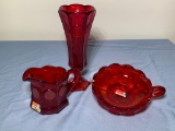 Group of Fostoria Coin Glass Ruby Red