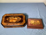 Reuge Music Made in Italy Jewelry Box & Flower Music Box Made in Italy Plays Amazing Grace