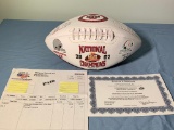 Commemorative Tostitos Fiesta Bowl Football with Certificate of Authenticity