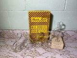 Treble-Clef Bud Vase by Henton Plastics Co & Vintage Dutch Maid Milk Chocolate Cashew Patties Box