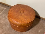 Vintage Vinyl Ottoman