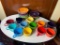 Large Lot of Assorted Fiesta ware Dishes, Cups