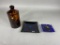 3 Vintage Art Glass Pieces including Clock