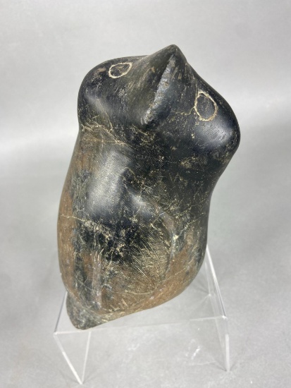 Vintage Inuit Tribal Carved Soapstone Figure Abstract