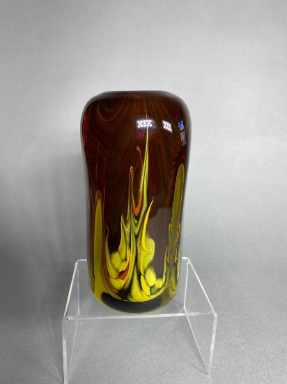 Italian Art Glass Vase Dominick Labino 1974 Nice