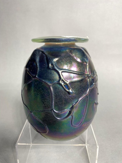 Art Glass Vase by Kent Ipsen Signed