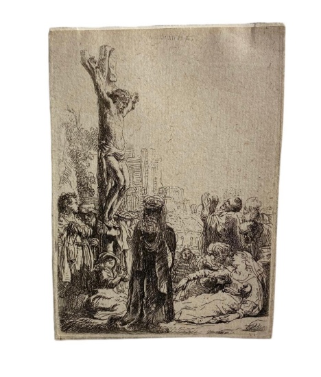 The Crucifixion, Small Plate, Rembrandt, c. 1635