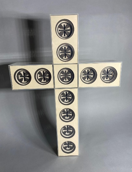 Mid Century Cut Paper & Lucite Cross Nancy Miller