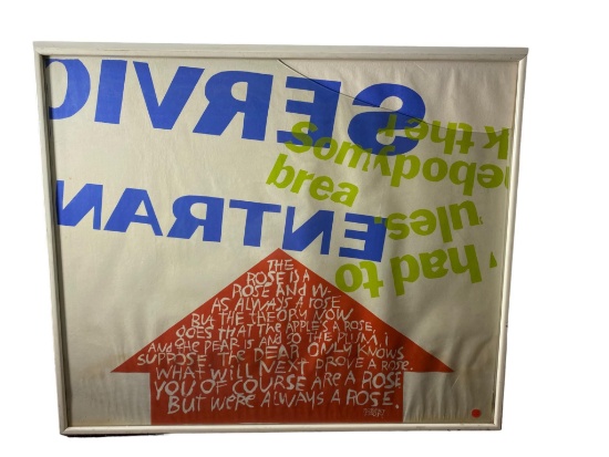 Screen Print - Sister Corita Kent - Service Entrance - 1967