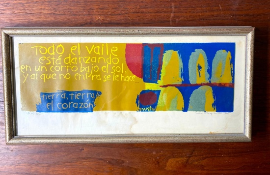 Screen Print - Sister Mary Corita - 1962 - Baja el Sol