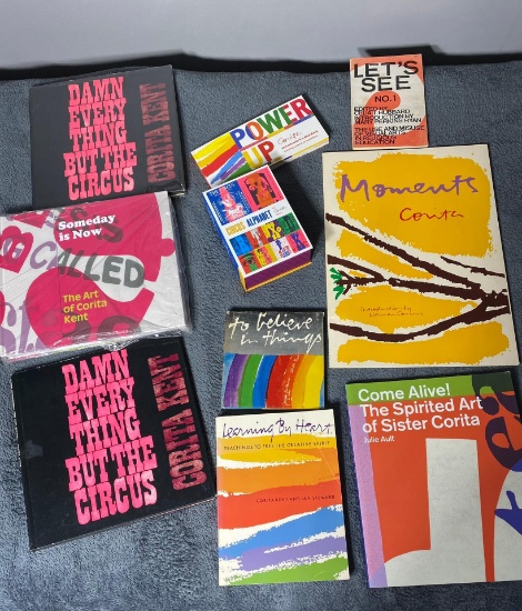 Group of Vintage, Newer Sister Corita Kent Books & More