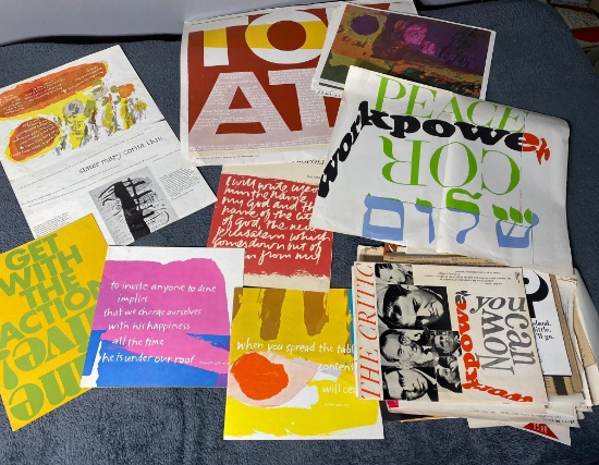 Very Large Lot of Vintage Sister Corita Kent Material