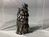 Antique Sterling Silver Dog Vespa Match Holder