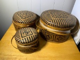 Made in China Baskets with Sewing Items and Empty Walnut Shells