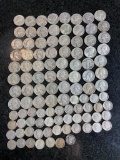 US Silver Coin Lot - 44 Silver Dimes, 60 Silver Quarters