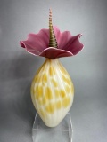 Vintage Art Glass Vase with Stopper Bob & Laurie Kliss