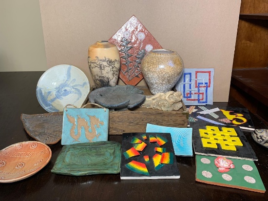 Group of Artisan Pottery - Some Signed
