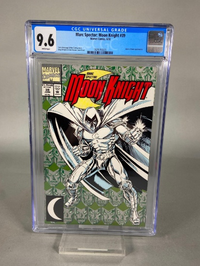 Marc Spector: Moon Knight #39 6/92 9.6 CGC Universal Grade Marvel Comic Book with White Pages