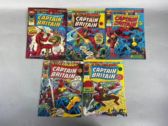 5 Captain Britain Marvel Comic Books
