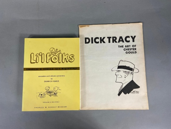 2 Vintage Books: Lil Folks-Charles M. Schulz Lil Beginnings & Dick Tracy The Art of Chester Gould