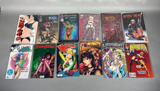 12 Adult Comics including Bondage Fairies, Sindy, Body Heat, Mantra & More