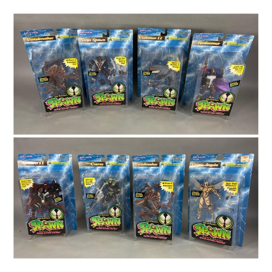 8 Vintage Spawn Series 3 McFarlane Action Figures including Ninja Spawn, 2 Vertebreakers & More