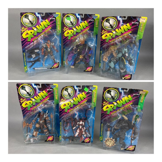 6 Vintage Spawn Series 5 McFarlane Action Figures including Nuclear Spawn, Widow Maker & More