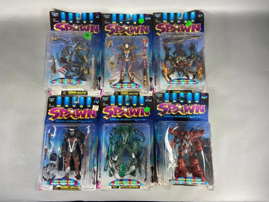 6 Manga Curse Spawn Series 9 McFarlane Action Figures including, Manga Spawn, Manga Clown & More