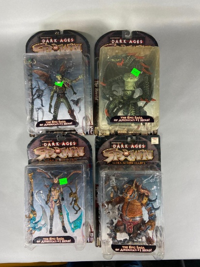 4 Vintage Dark Ages Spawn McFarlane Action Figure Toys