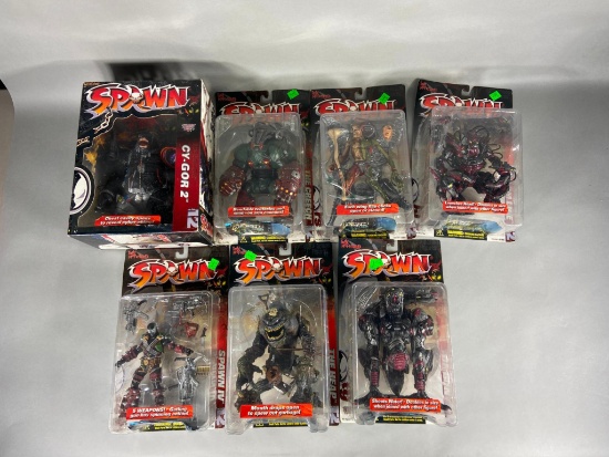 7 Vintage Spawn Series 12 McFarlane Action Figure Toys including, Spawn 4, Cy-Gor 2 & More