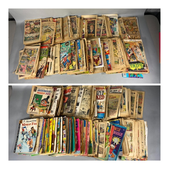 Lot of Damaged Comic Books & Pages & Some with No Covers