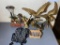 Group Lot of Decorative Items Including Brass Eagles
