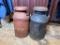 2 Antique Metal Milk Cans including with Stenciled Apples