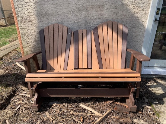 Composite Glider & Wooden Chair