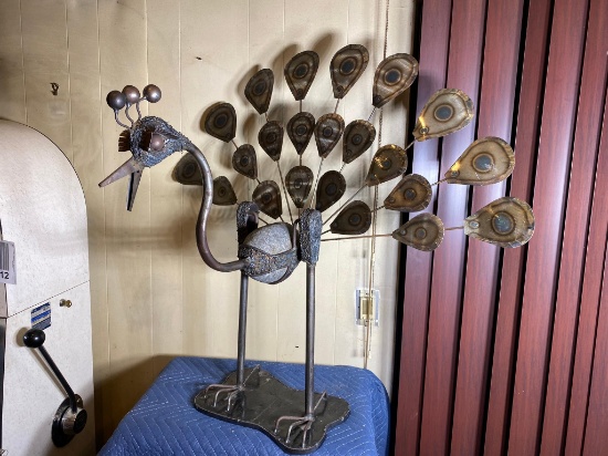 Fun Welded Art Kinetic Lawn Sculpture Bird