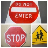 Group of Metal Street Signs
