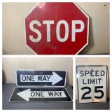 Group of Metal Street Signs