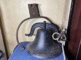 Antique Cast Iron Bell with Old Yoke CS Bell Hillsboro, Ohio