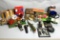 Group of Novelty Items - Poker Chips, Playing Cards, Cast Iron Bank, Watches & More