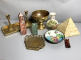 Brass Candle Holders, Tray, Challis, Marble Decorative Items, Asian Items