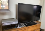 Sharp 46 inch TV, DVD/VHS Player, RCA RT2770 Home Theatre Receiver