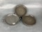 Group Lot of 3 Early Pewter Food Warming Plates c. 1810