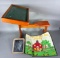 Vintage School Desk, Small Black Board, Show and Tell