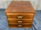 Antique Three Drawer Wooden Cabinet Table Top