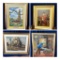 Group Lot of 4 Framed Pieces of Artwork Prints, Paintings