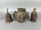 Group Lot of Unusual African Benin Bronze Containers