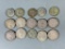 Large Lot of Silver Coins Canadian Dollars, US, Canadian Half Dollars