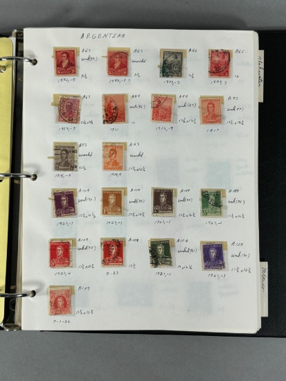 Large Album Full of Early South American Stamps 1800s Early 1900s